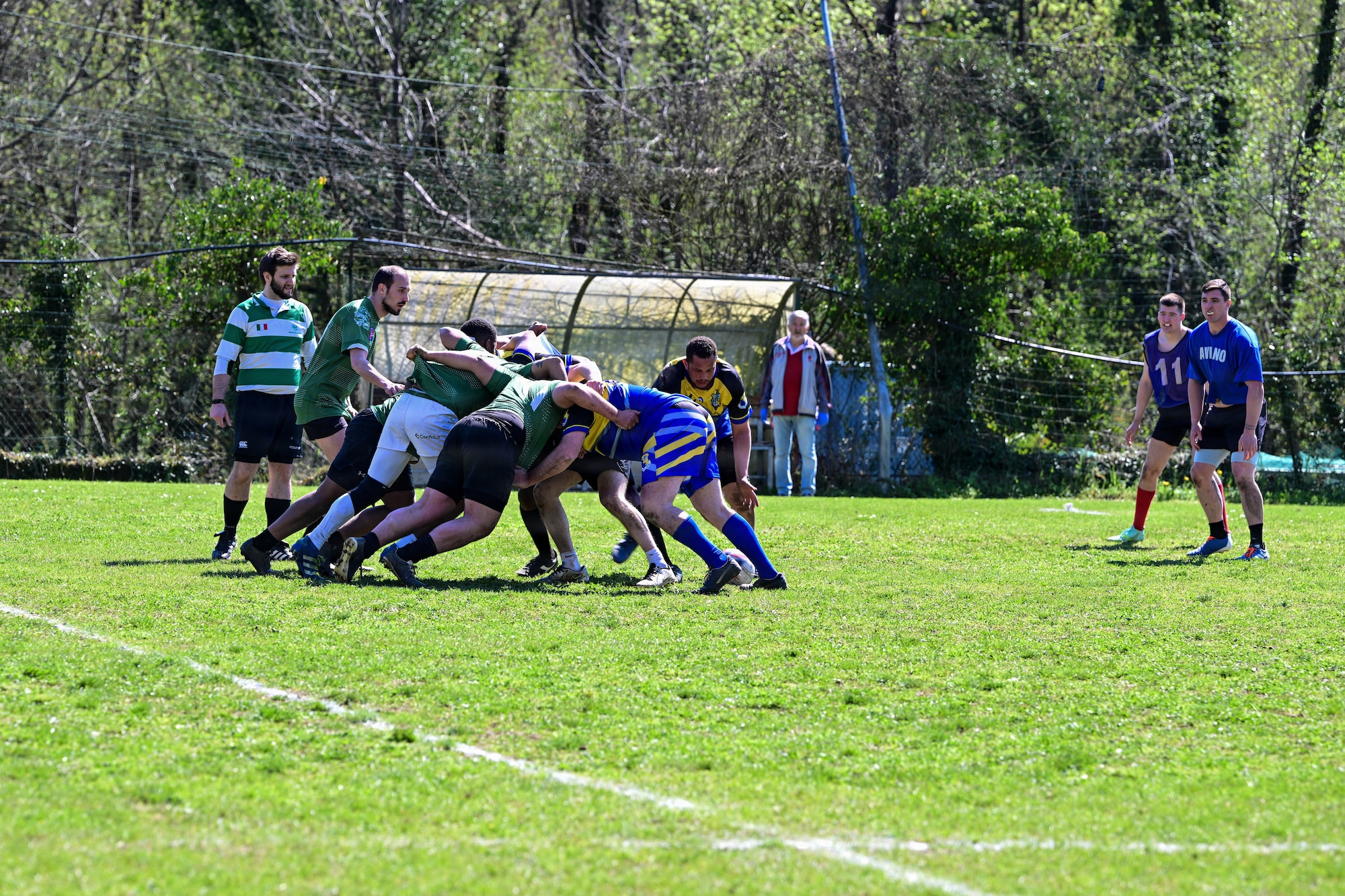 USAFE teams play rugby.