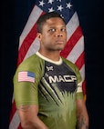 Army National Guard Combatives team member Spc. Wilson Maliek, 276th Military Police Co., District of Columbia National Guard, poses for a portrait ahead of the 2026 Army Lacerda Cup (All-Army Combatives Championship) taking place at Fort Benning, Georgia, April 7, 2026.