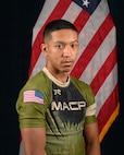 Army National Guard Combatives team member Spc. Isaiah J. Castellanos, with the 2-104th General Support Aviation Battalion, District of Columbia National Guard, poses for a portrait ahead of the 2026 Army Lacerda Cup (All-Army Combatives Championship) taking place at Fort Benning, Georgia, April 7, 2026.