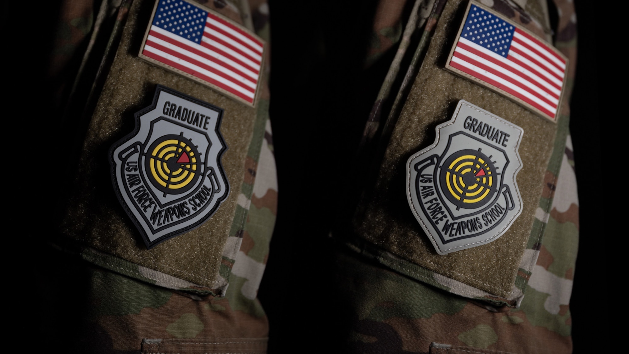 The U.S. Air Force Weapons School patches symbolize the highest level of tactical expertise, marking graduates as elite instructors and leaders who have completed one of the world's most demanding training programs. Its mission is to cultivate tactical experts and leaders capable of controlling and exploiting air, space, and cyberspace for the joint force, providing advanced training in weapons and tactics employment. These highly skilled graduates return to their units as invaluable advisors, sharing their knowledge to integrate combat power and ensure readiness across all domains.