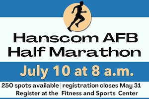 graphic of Hanscom Half Marathon flyer