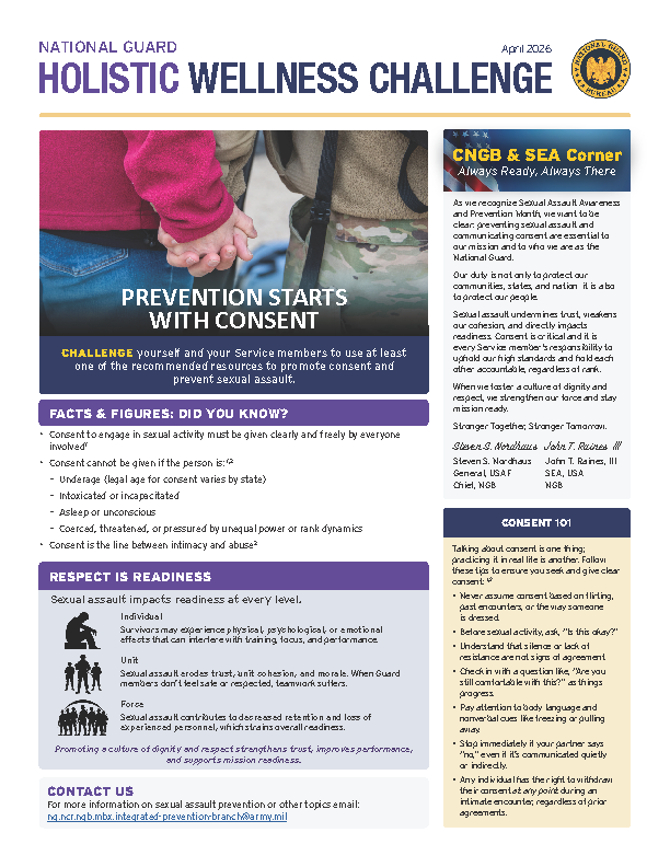 Holistic Wellness Challenge - Prevention Starts With Consent