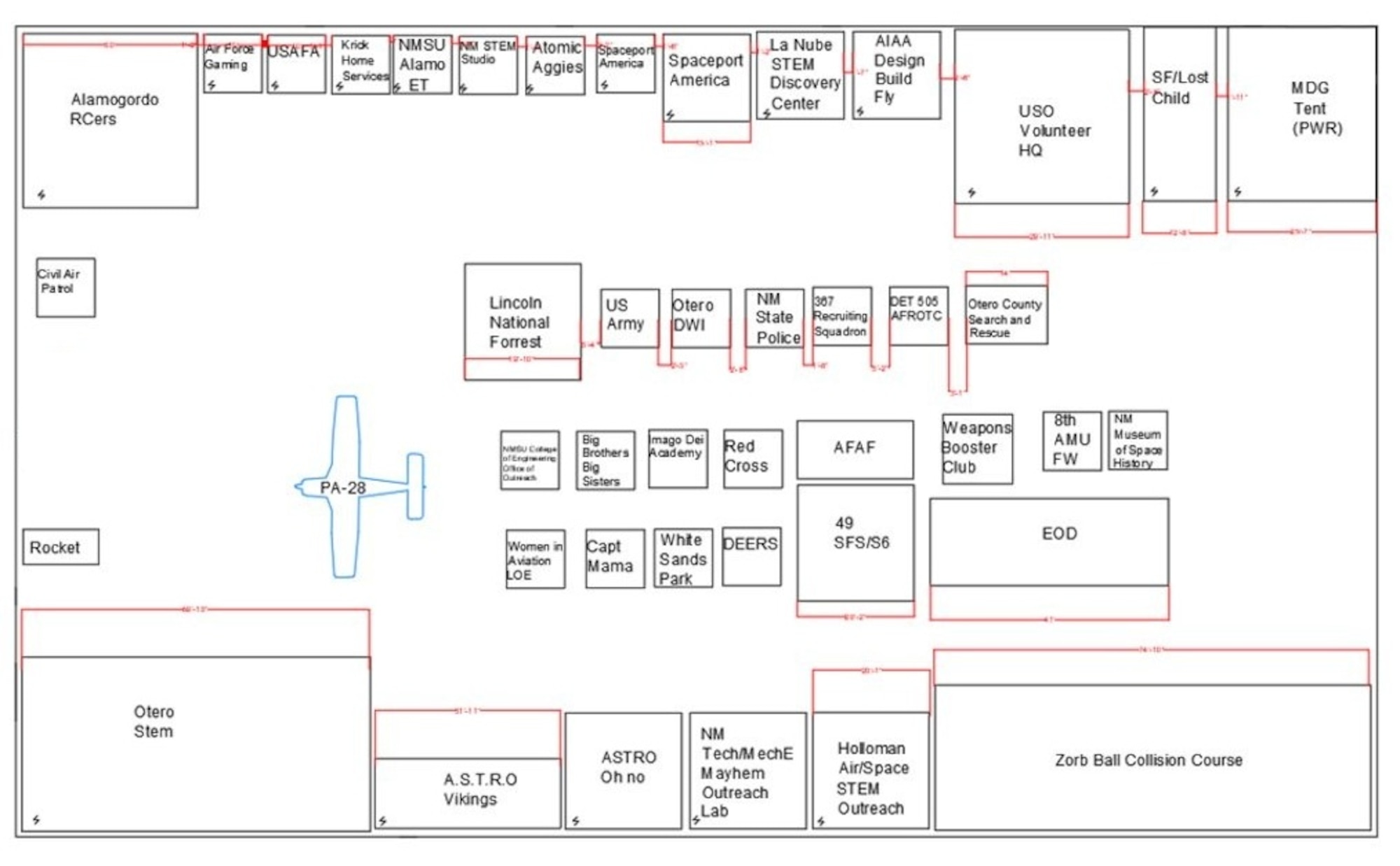Map information for the 2026 Legacy of Liberty Airshow at Holloman Air Force Base