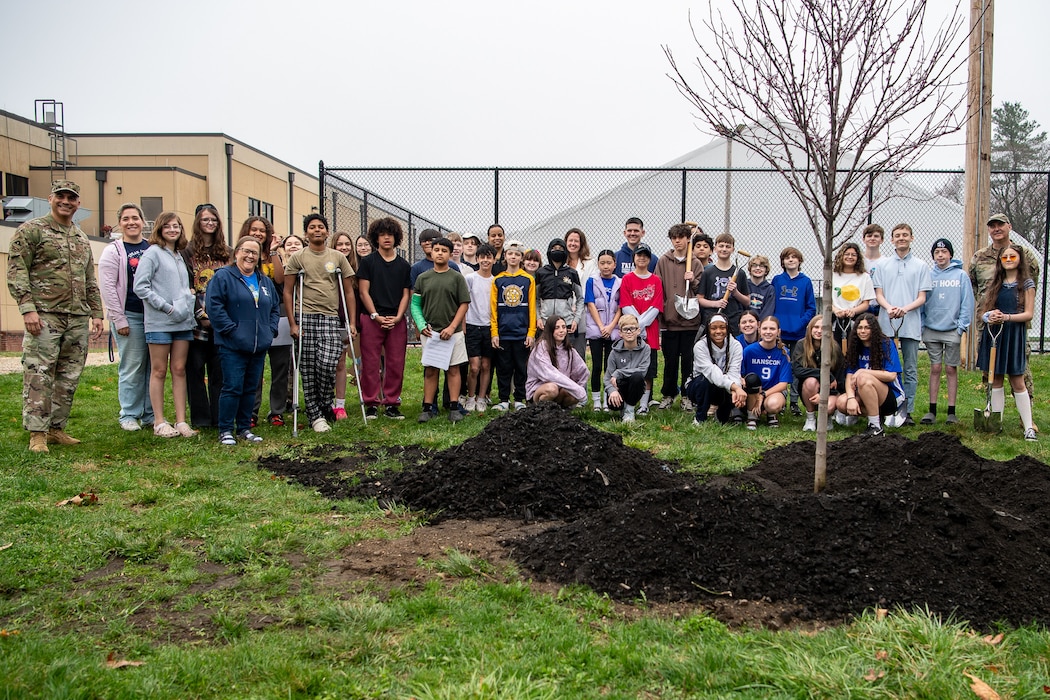 Group photo from an Arbor Day event