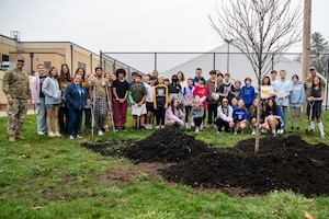 Group photo from an Arbor Day event