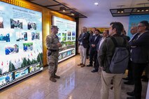 Australian Lt. Gen. Scott Winter, Deputy Commander of United Nations Command (UNC), hosted a delegation of Permanent Representatives to North Atlantic Treaty Organization (NATO) at the Joint Security Area (JSA) in the Demilitarized Zone on Wednesday April 15, for an orientation.
