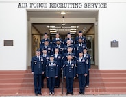 Group photo of fourteen outstanding performers recognized at Joint Base San Antonio–Randolph, March 30 – April 2, 2026, as the FY2025 Operation Blue Suit XLVII winners.