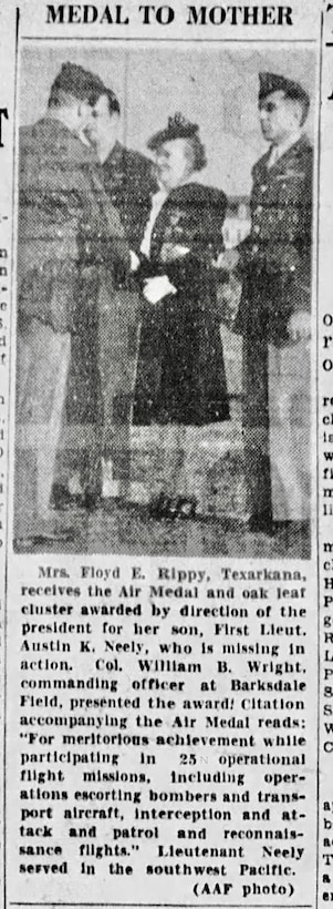 U.S. Army Air Forces 1st Lt. Austin K. Neely