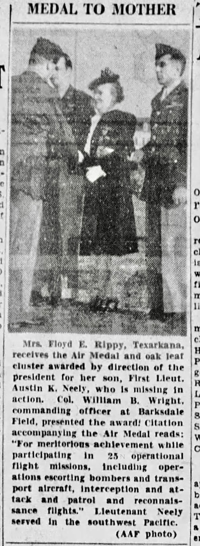 U.S. Army Air Forces 1st Lt. Austin K. Neely