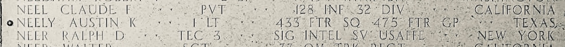 U.S. Army Air Forces 1st Lt. Austin K. Neely