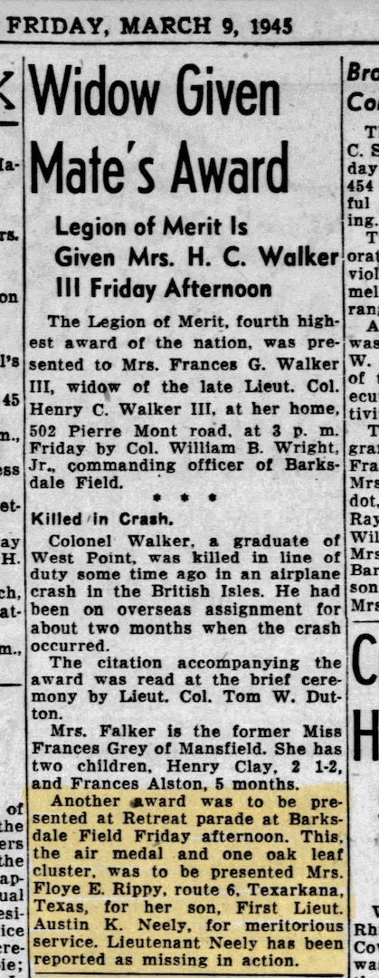 U.S. Army Air Forces 1st Lt. Austin K. Neely