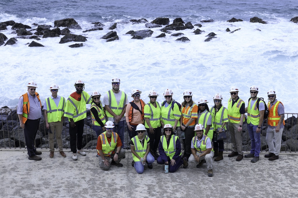 Participants in the South Atlantic Division’s Leadership Development Program gather on the beach in Old San Juan during their April 13–16, 2026 visit to Puerto Rico. Throughout the weeklong leadership immersion, participants learned from Caribbean District leaders, toured infrastructure and military construction projects, built professional connections, and deepened their understanding of the district’s mission and regional challenges.