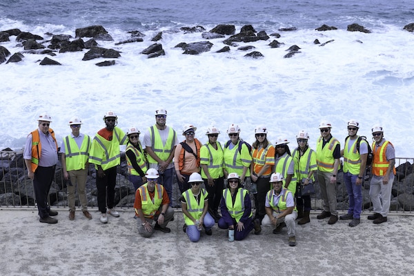 Participants in the South Atlantic Division’s Leadership Development Program gather on the beach in Old San Juan during their April 13–16, 2026 visit to Puerto Rico. Throughout the weeklong leadership immersion, participants learned from Caribbean District leaders, toured infrastructure and military construction projects, built professional connections, and deepened their understanding of the district’s mission and regional challenges.