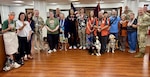 Volunteers with the American Red Cross and Tripler Army Medical Center (TAMC) leadership pose for a group photo during an appreciation breakfast event at TAMC in Honolulu, Hawaii, on March 27. The appreciation breakfast helped emphasize the urgent need for more volunteers to support the TAMC community.