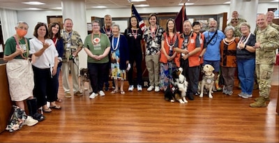 Volunteers with the American Red Cross and Tripler Army Medical Center (TAMC) leadership pose for a group photo during an appreciation breakfast event at TAMC in Honolulu, Hawaii, on March 27. The appreciation breakfast helped emphasize the urgent need for more volunteers to support the TAMC community.