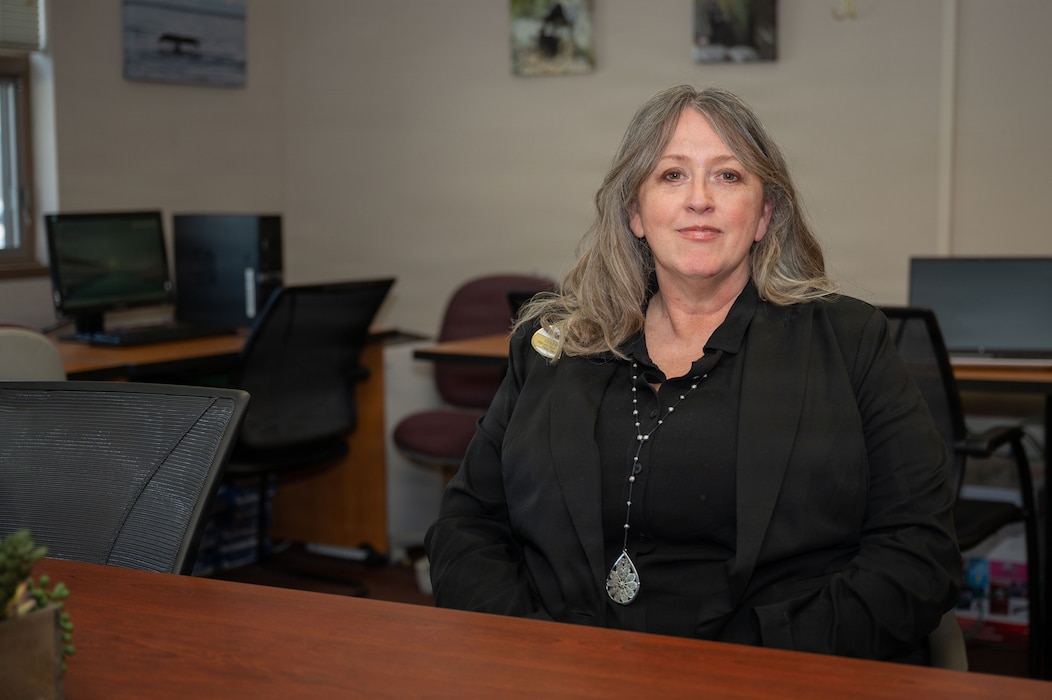 Trina Good, 354th Force Support Squadron child and youth services flight chief, poses for a photo at Eielson Air Force Base, Alaska, April 2, 2026.
