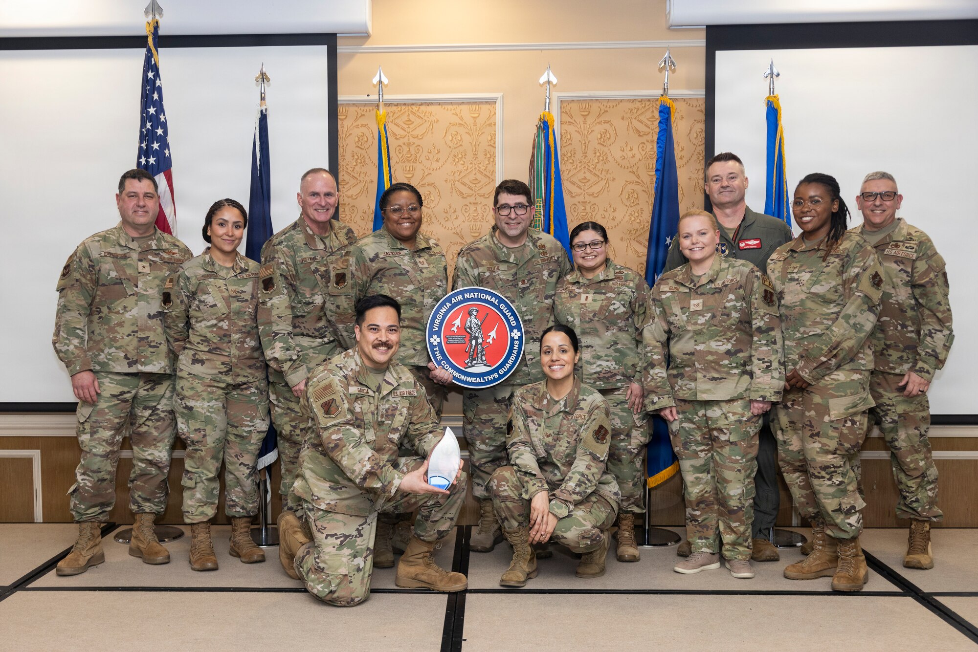 The 192nd Wing Public Affairs team accepts the Air National Guard’s Fiscal Year 2025 Maj. Henry H. “Hap” Arnold Award for Public Affairs Communication Effectiveness