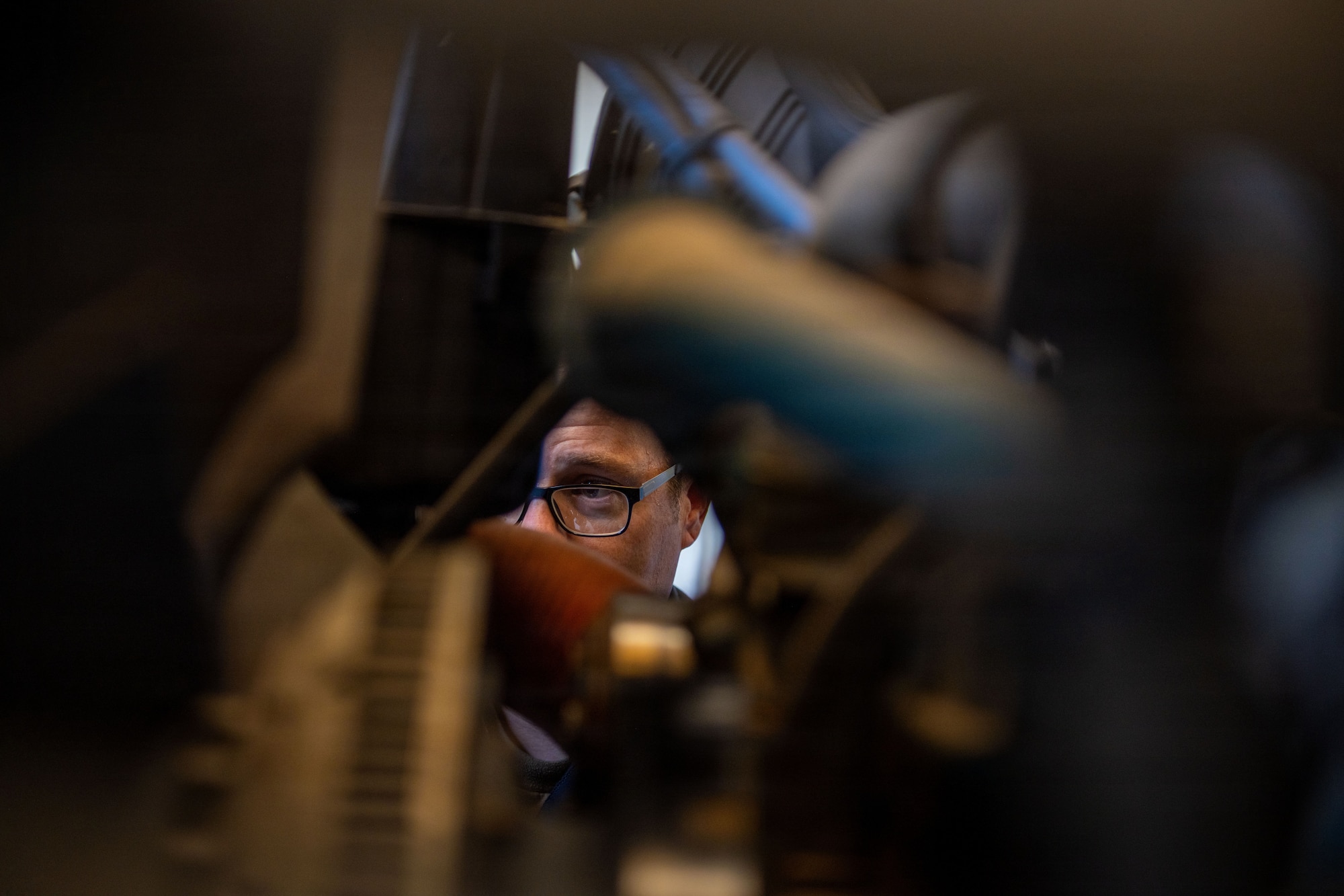 A U.S. Air Force vehicle maintenance Airman from the 23d Logistics Readiness Squadron repairs a government owned vehicle at Savannah Air National Guard Base, Georgia, April 22, 2026, during Exercise Ready Tiger 36-3. Maintaining the vehicle fleet was essential during the exercise, allowing Airmen to execute mission-essential tasks that sustain a lethal, ready force aligned with Air Combat Command priorities. (U.S. Air Force photo by Staff Sgt. Sari Seibert)