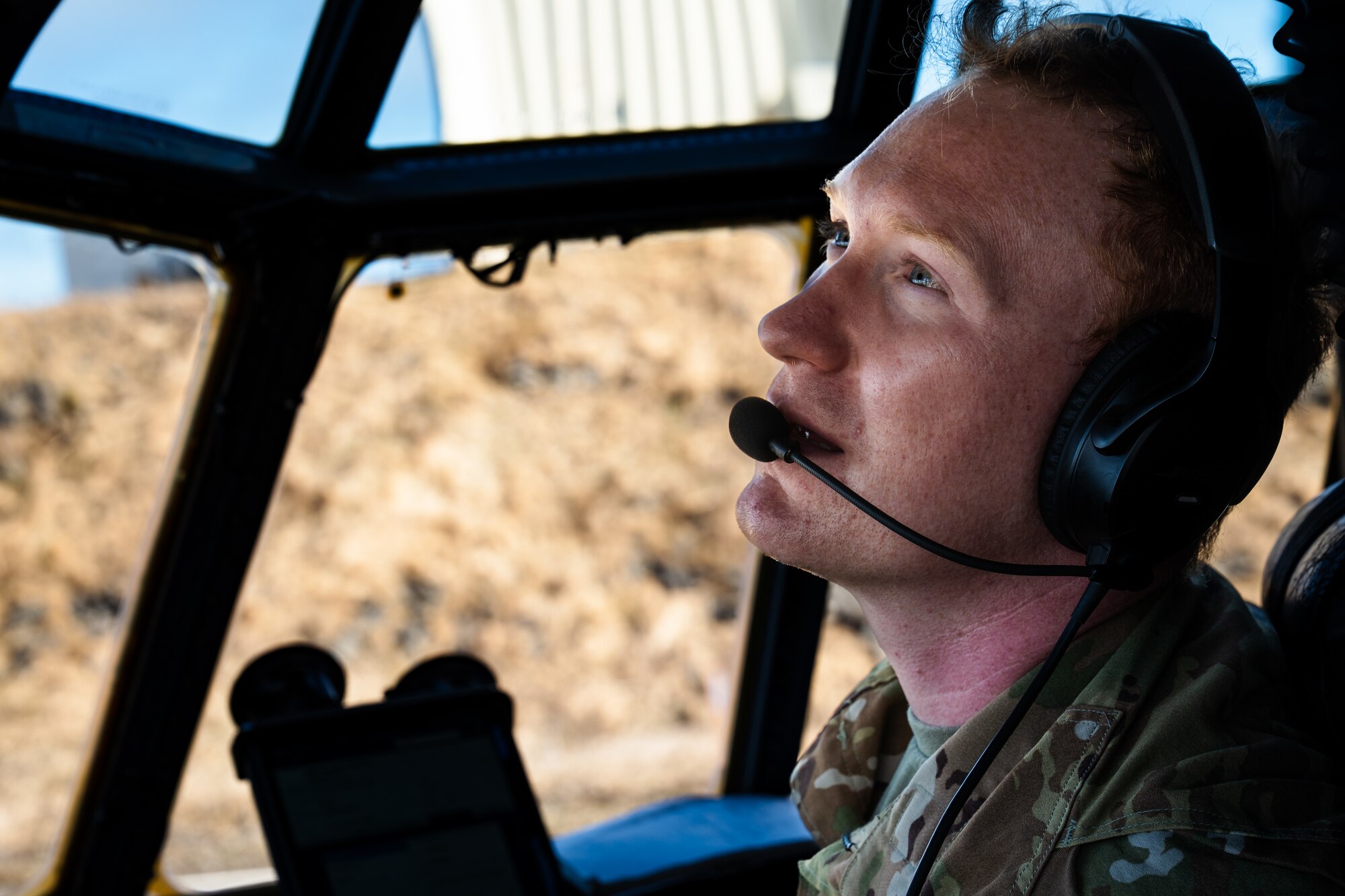 U.S. Air Force Capt. John Toohey, 40th Airlift Squadron pilot, monitors fuel transfer inside a C-130J Super Hercules aircraft during a Maximum Endurance Operation en route to Exercise Balikatan 2026 at Eareckson Air Station, Alaska, April 16, 2026. Balikatan is a longstanding annual exercise between the Armed Forces of the Philippines and U.S. military designed to strengthen our ironclad alliance, improve our capable combined force, and demonstrate our commitment to regional security and stability. (U.S. Air Force photo by Senior Airman Jade M. Caldwell)