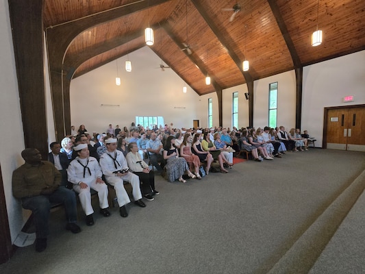 The Nelson Chapel on Naval Weapons Station Yorktown hosted the NMRLC retirement ceremony in honor of Master Chief Lindbeck on Friday, April 17, 2026.