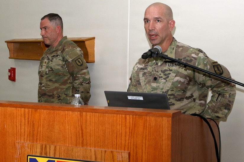 U.S. Army National Guard Soldiers, leaders and family members attend a change of command ceremony for the 166th Regiment – Regional Training Institute at Fort Indiantown Gap, Pennsylvania April 17, 2026. During the ceremony, Col. John Wenzel relinquished command to Lt. Col. Max Furman, symbolizing the transfer of authority within the organization. The 166th Regiment trains more than 5,000 Soldiers annually and serves as a premier Regional Training Institute within the Army National Guard. (U.S. Army National Guard photo by Sgt. 1st Class Shane Smith)