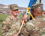 Utah Guard Lt. Col Steven Pagoaga assumes command of the 1st Battalion, 204th Infantry Regiment, Saturday, April 18, 2026, at Camp Williams.