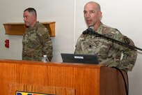 U.S. Army National Guard Soldiers, leaders and family members attend a change of command ceremony for the 166th Regiment – Regional Training Institute at Fort Indiantown Gap, Pennsylvania April 17, 2026. During the ceremony, Col. John Wenzel relinquished command to Lt. Col. Max Furman, symbolizing the transfer of authority within the organization. The 166th Regiment trains more than 5,000 Soldiers annually and serves as a premier Regional Training Institute within the Army National Guard. (U.S. Army National Guard photo by Sgt. 1st Class Shane Smith)