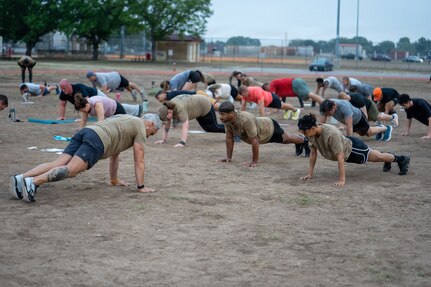 Physical Training with the troops