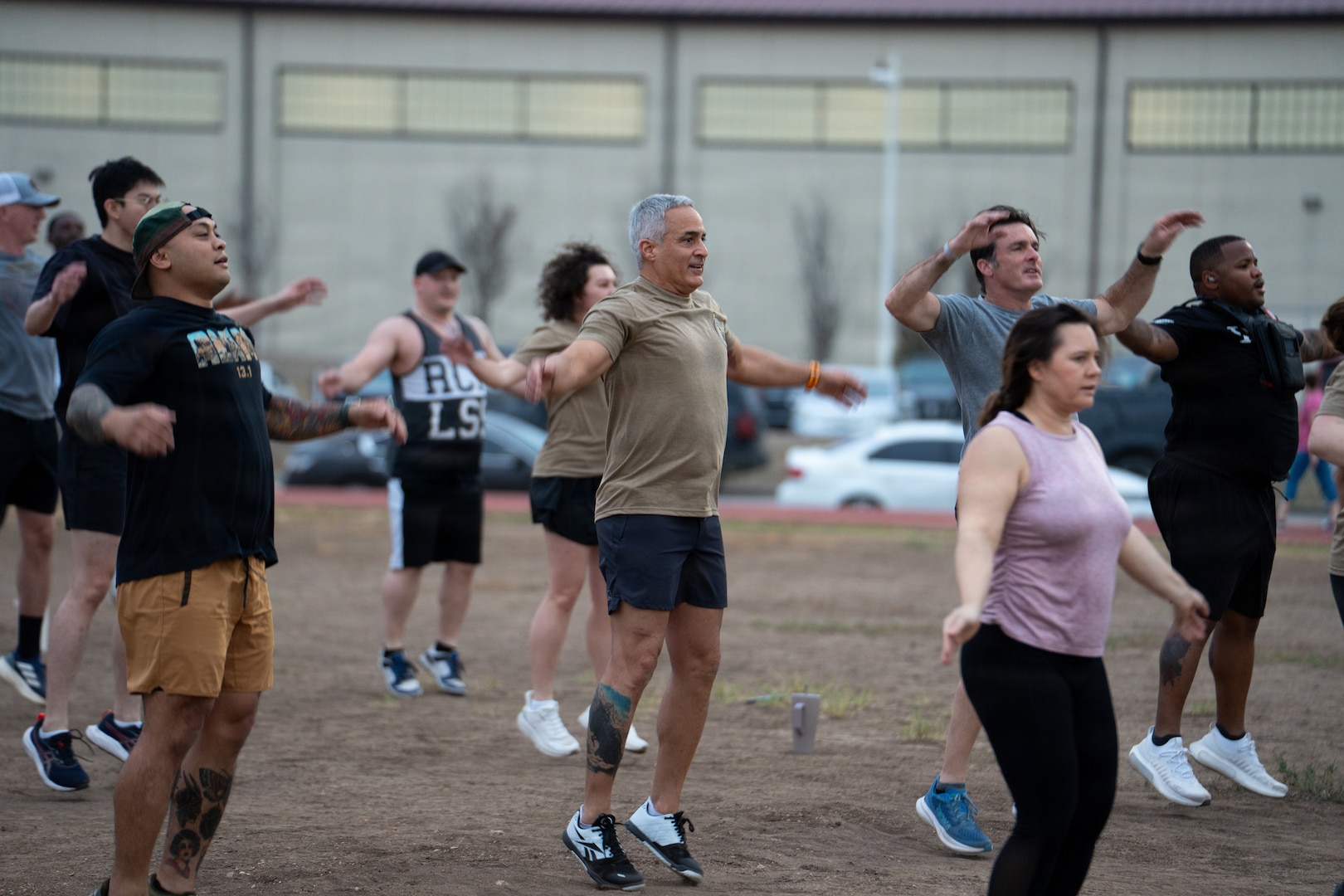 Physical Training with the troops