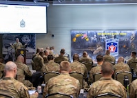 Senior leaders from across U.S. Army Recruiting Command attend the USAREC Senior Leader Forum at the Patton Museum, Fort Knox, Kentucky, April 16, 2026, where leadership discussed force generation and future recruiting strategies alongside senior command representatives. The forum was an opportunity for senior leaders from across USAREC to discuss the expansion of the command's mission to include every facet of the Army's Force Generation Pipeline, from first contact to first unit of assignment.