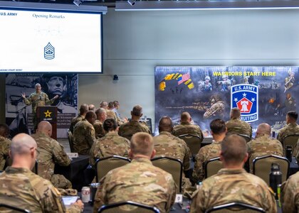 Senior leaders from across U.S. Army Recruiting Command attend the USAREC Senior Leader Forum at the Patton Museum, Fort Knox, Kentucky, April 16, 2026, where leadership discussed force generation and future recruiting strategies alongside senior command representatives. The forum was an opportunity for senior leaders from across USAREC to discuss the expansion of the command's mission to include every facet of the Army's Force Generation Pipeline, from first contact to first unit of assignment.