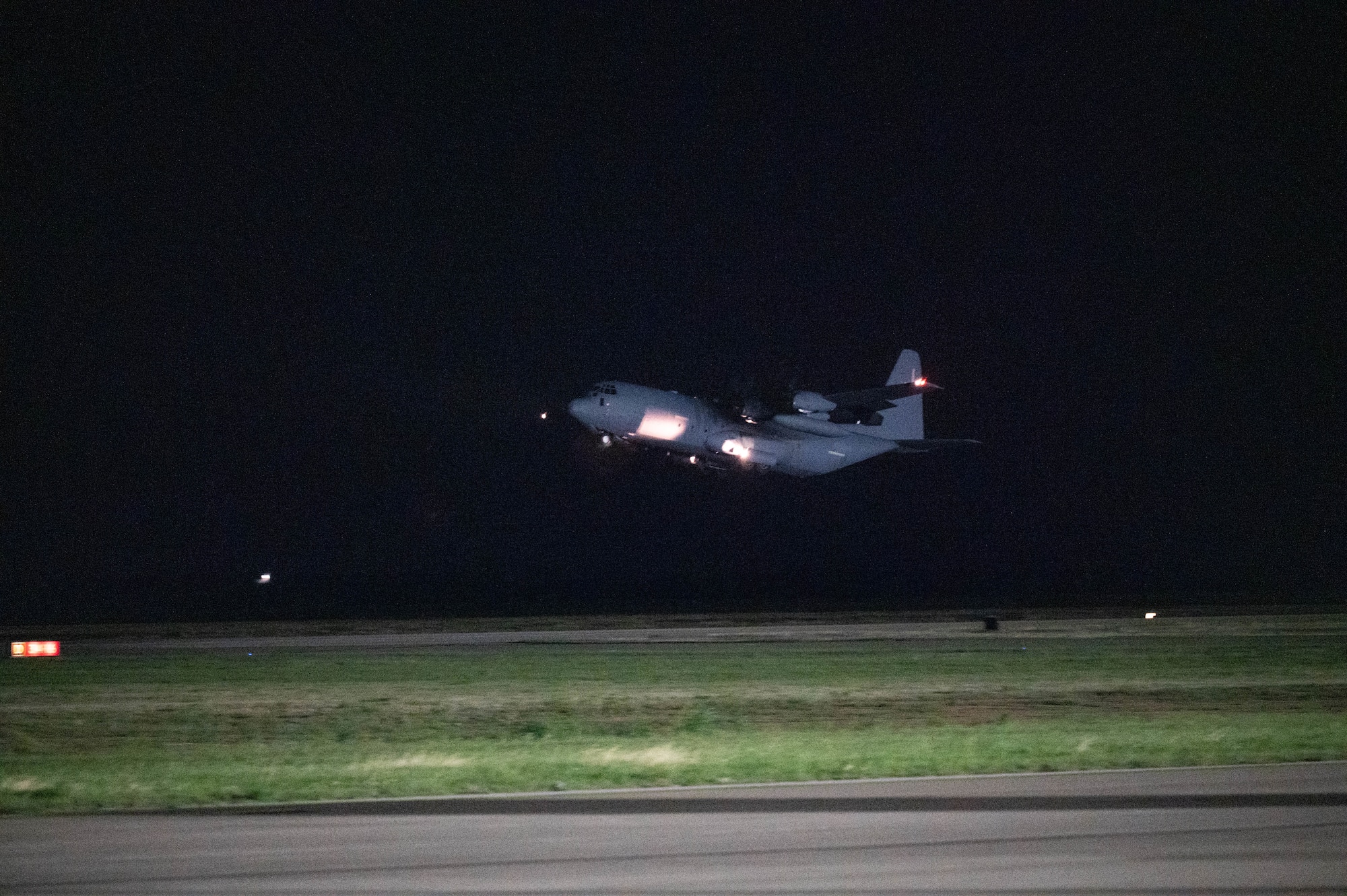A U.S. Air Force C-130J Super Hercules assigned to the 317th Airlift Wing takes off for a Maximum Endurance Operation in support of Exercise Balikatan 2026 at Dyess Air Force Base, Texas, April 15, 2026. Balikatan is a longstanding annual exercise between the Armed Forces of the Philippines and U.S. military designed to strengthen our ironclad alliance, improve our capable combined force, and demonstrate our commitment to regional security and stability. (U.S. Air Force photo by Airman 1st Class William Neal)