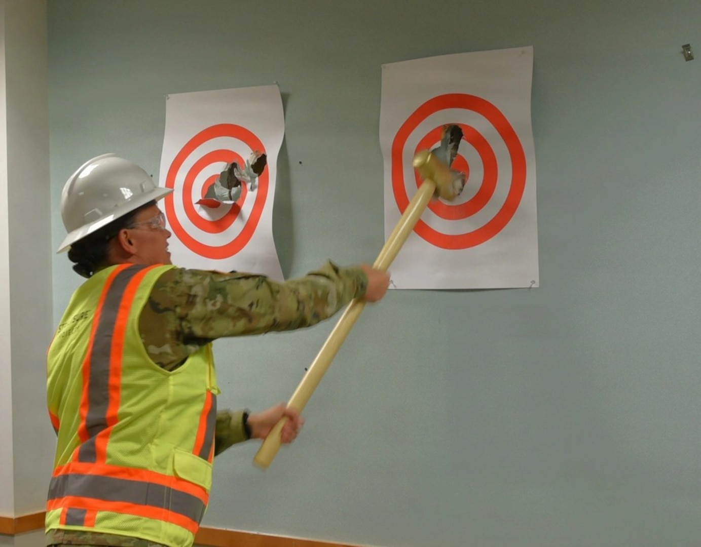 Womack Army Medical Center (WAMC) leaders and staff participated in a wall breaking ceremony on April 14, 2026. WAMC is set to undergo a transformational upgrade to its surgical capabilities, launching a multi-year project that will equip its team with the next generation of medical technology. The expansion will solidify WAMC’s position at the forefront of military medical care and enhance its mission to serve the Fort Bragg community. (Photo by Keisha Frith, Womack Army Medical Center Public Affairs Office)