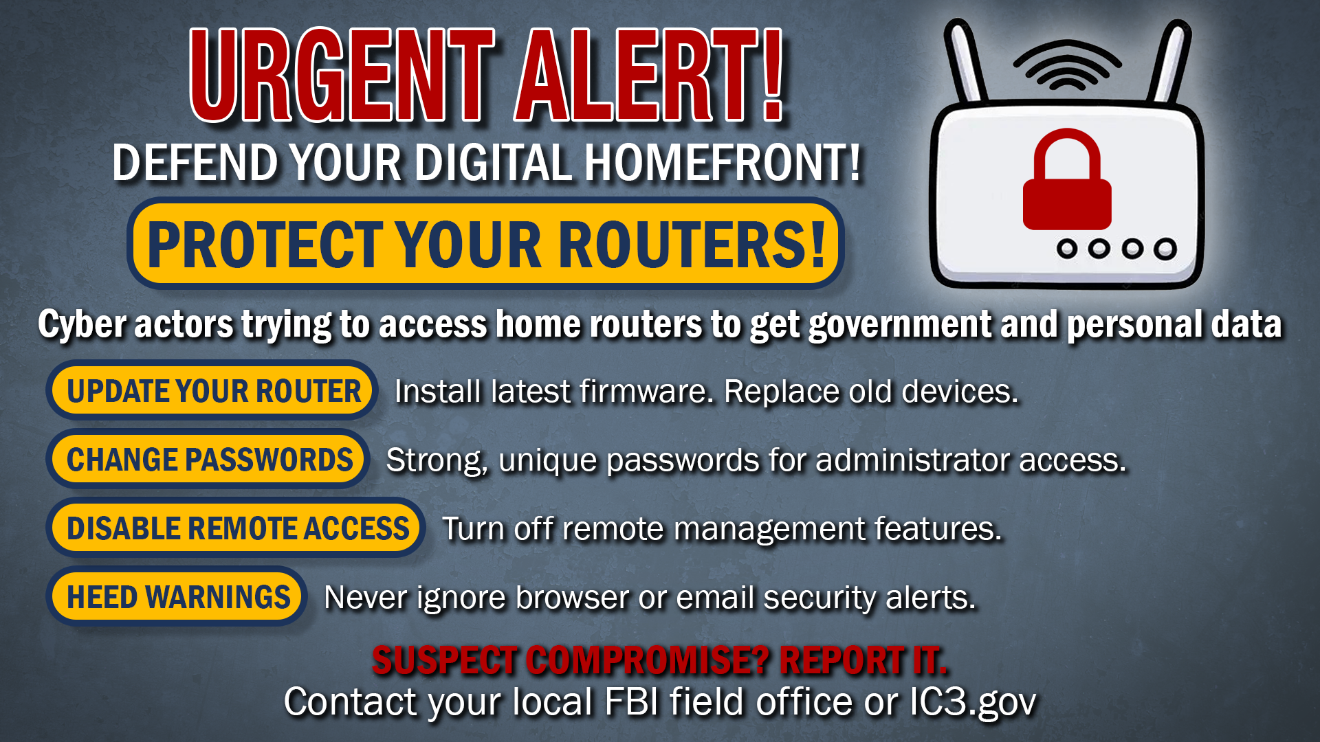 DCDC Alerts Military Community to Warning on Russian Router Hacking ...