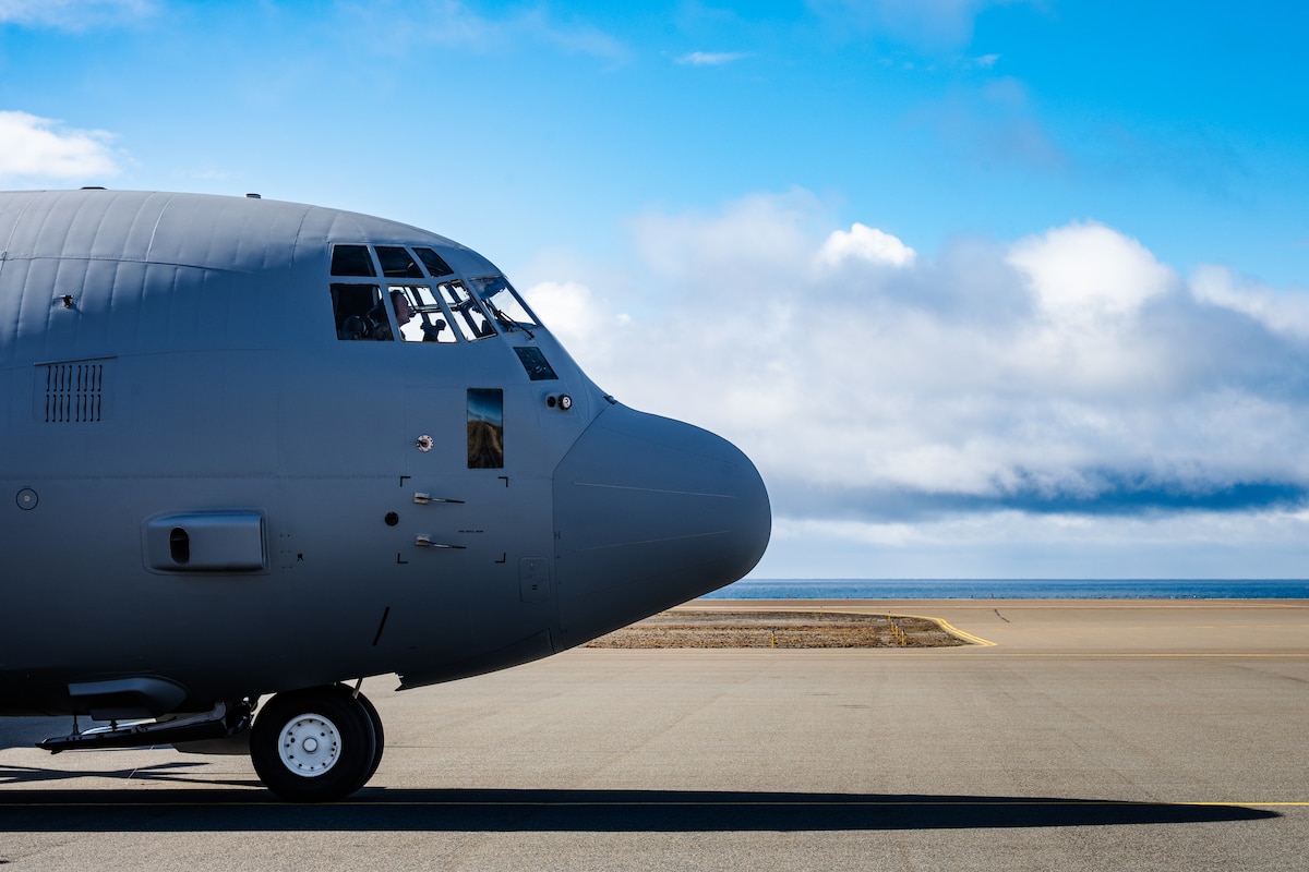 A U.S. Air Force C-130J Super Hercules aircraft assigned to the 40th Airlift Squadron parks to refuel during a Maximum Endurance Operation en route to Exercise Balikatan 2026 at Eareckson Air Station, Alaska, April 16, 2026. Balikatan is a longstanding annual exercise between the Armed Forces of the Philippines and U.S. military designed to strengthen our ironclad alliance, improve our capable combined force, and demonstrate our commitment to regional security and stability. (U.S. Air Force photo by Senior Airman Jade M. Caldwell)