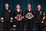 WASHINGTON, DC (April 16, 2026) - Naval Sea Systems Command (NAVSEA) 2025 Sailor of the Year (SOY) ceremony was hosted by Vice Admiral Jim Downey, Commander, NAVSEA, and held in the auditorium at the Washington Navy Yard. ND1 Andrew Turner, Naval Undersea Warfare Center, Keyport, was the active duty winner, and ET1 Carl Frost II, Surgemain Norfolk Naval Shipyard, Raleigh, was the reservist winner. Congratulations to all the finalists. (U.S. Navy photo by Laura Lakeway)
