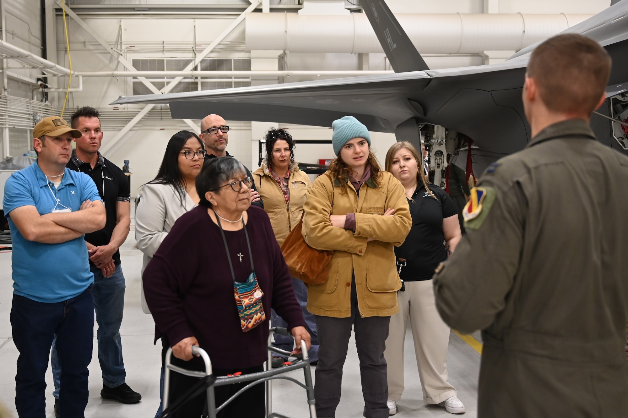 Participants of the 2026 Annual American Indian Meeting received tour of the 388th Fighter Wing and its F-35 program. Hill Air Force Base co-hosted the event with the Northwestern Band of Shoshone Nation.  (US Air Force photo by Kendahl Johnson)