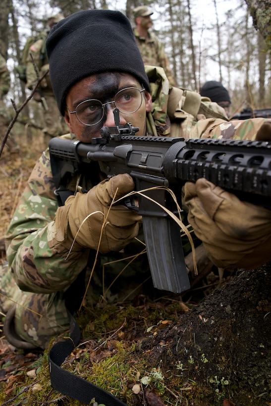 University of Alaska Army ROTC cadets train at Alcantra Armory