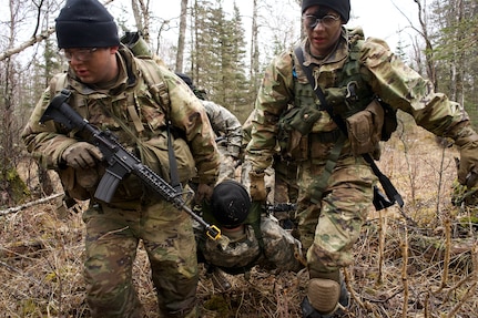 University of Alaska Army ROTC cadets train at Alcantra Armory