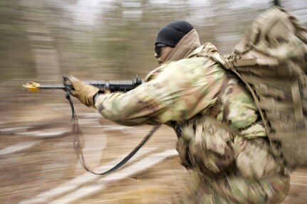 University of Alaska Army ROTC cadets train at Alcantra Armory