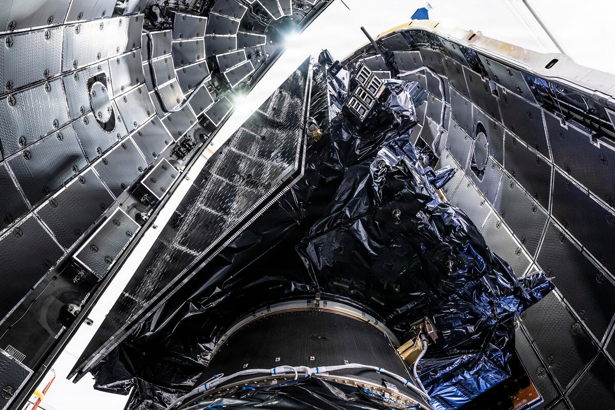 A military GPS is inside a capsule that will be launched into space.
