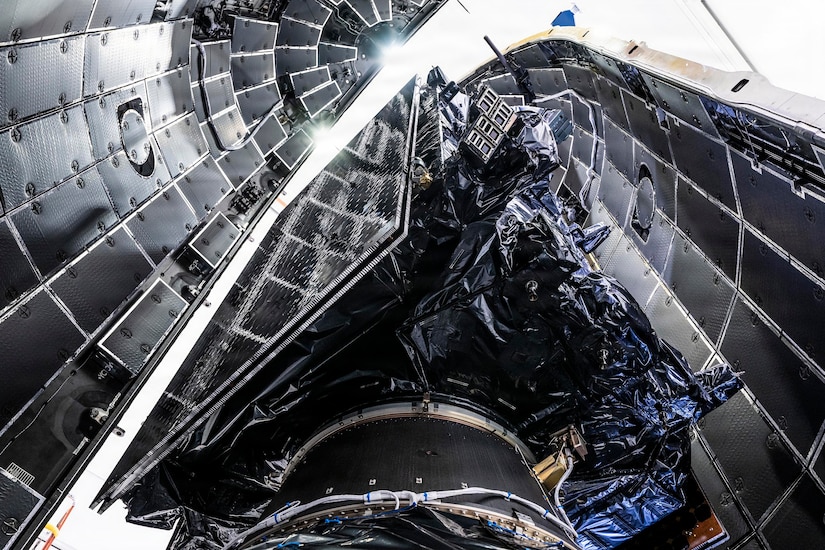 A military GPS is inside a capsule that will be launched into space.