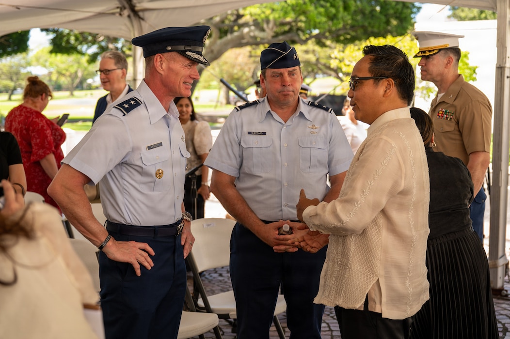 Maj. Gen. Michael R. Drowley, chief of staff of U.S. Indo-Pacific Command, provided remarks at the 84th anniversary of the Bataan Death March, and presented a ceremonial wreath in remembrance of the fallen service members, and the courage and sacrifice of those who endured the march.