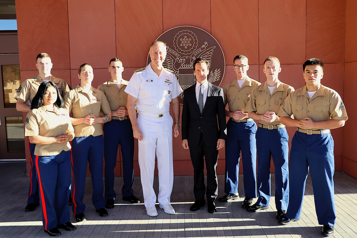 Admiral George M. Wikoff, commander of U.S. Naval Forces Africa (NAVAF), visited Windhoek and Walvis Bay this week to meet with Namibian government officials alongside U.S. Ambassador to Namibia John Giordano.