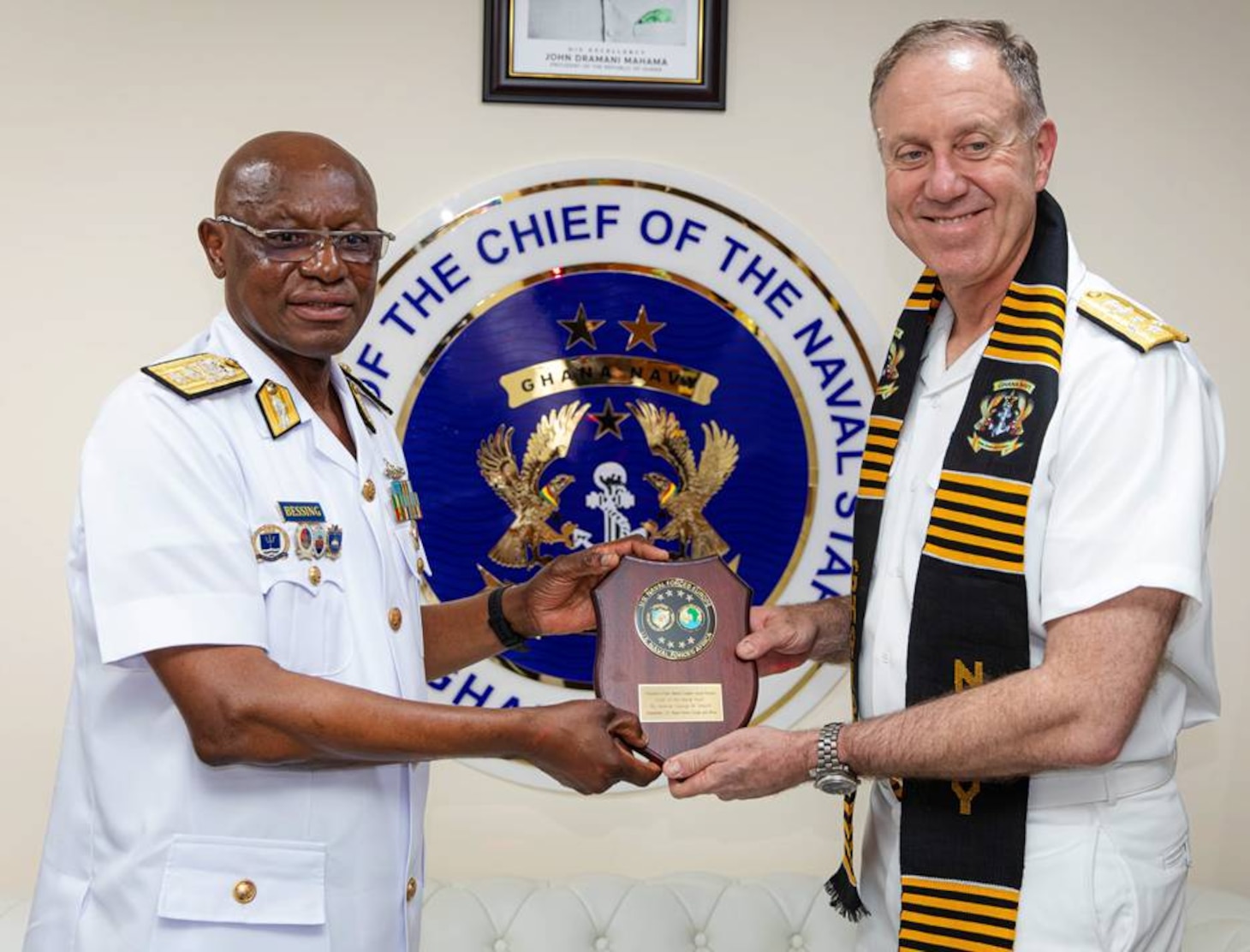 Adm. George M. Wikoff, commander of U.S. Naval Forces Africa (NAVAF), visited Accra April 21-22, meeting with U.S. embassy leadership and senior Ghanaian government officials to reinforce shared maritime security priorities in the Gulf of Guinea and to advance cooperation between the United States and the Ghana Navy.
