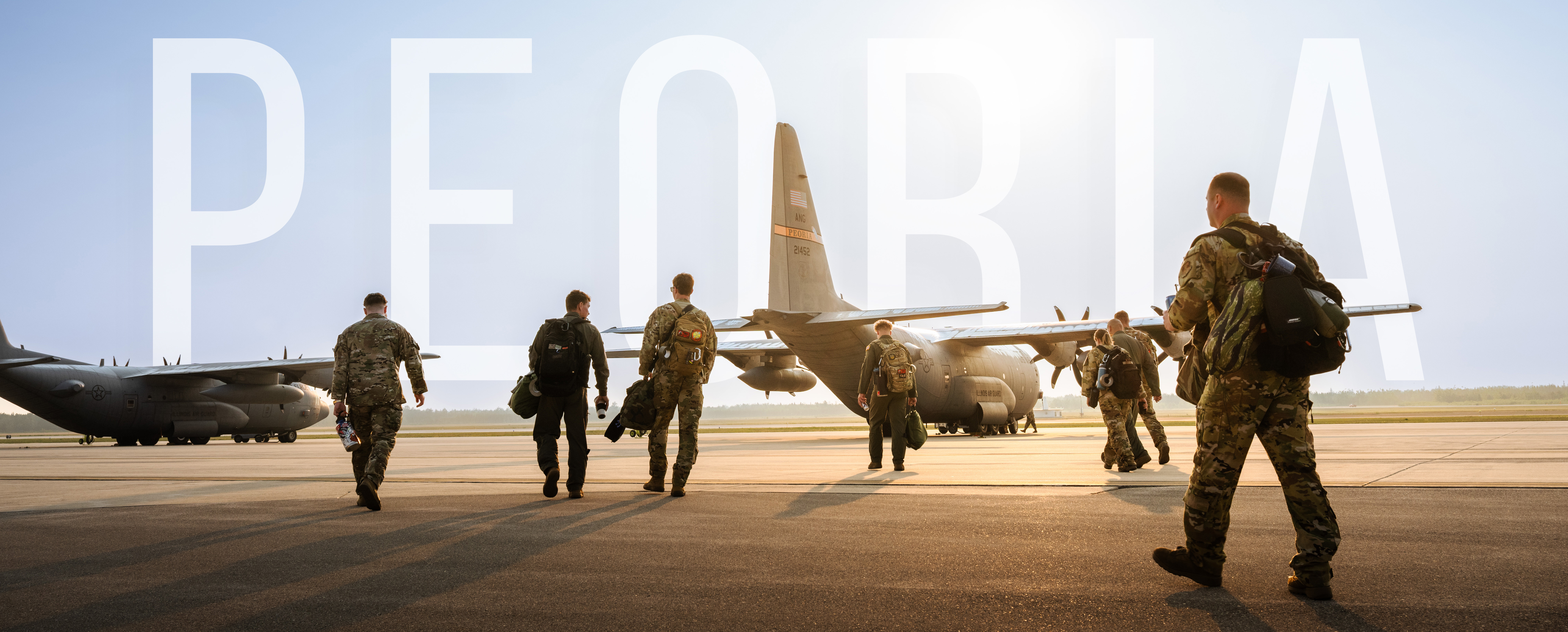 Airmen walking to flightline.