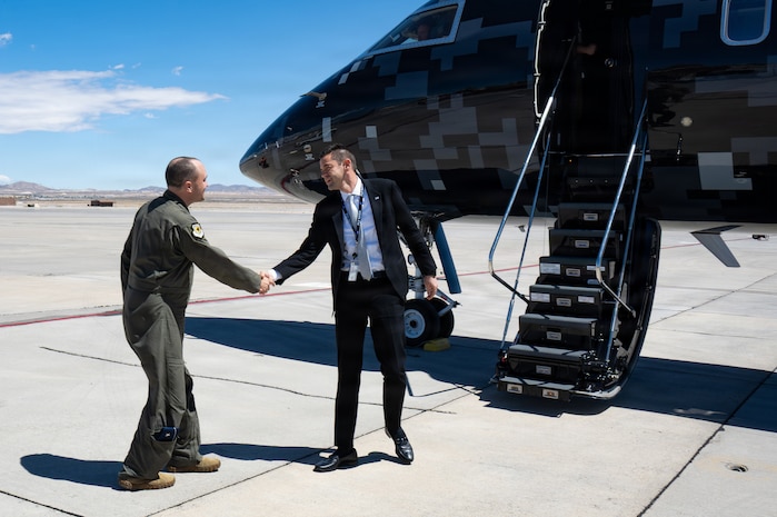 Men greeting