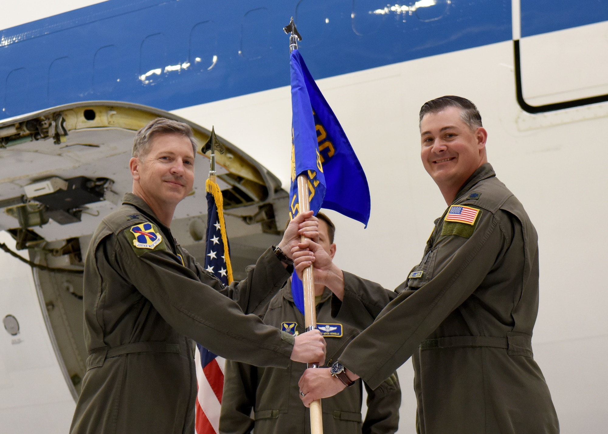Col. Patrick Hook and Lt. Col. Scott Henderson pose for a photo