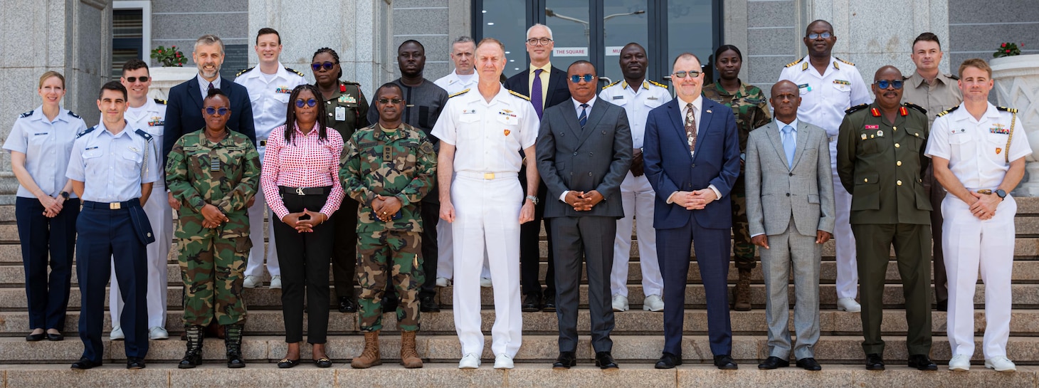 Adm. George M. Wikoff, commander of U.S. Naval Forces Africa (NAVAF), visited Accra April 21-22, meeting with U.S. embassy leadership and senior Ghanaian government officials to reinforce shared maritime security priorities in the Gulf of Guinea and to advance cooperation between the United States and the Ghana Navy.