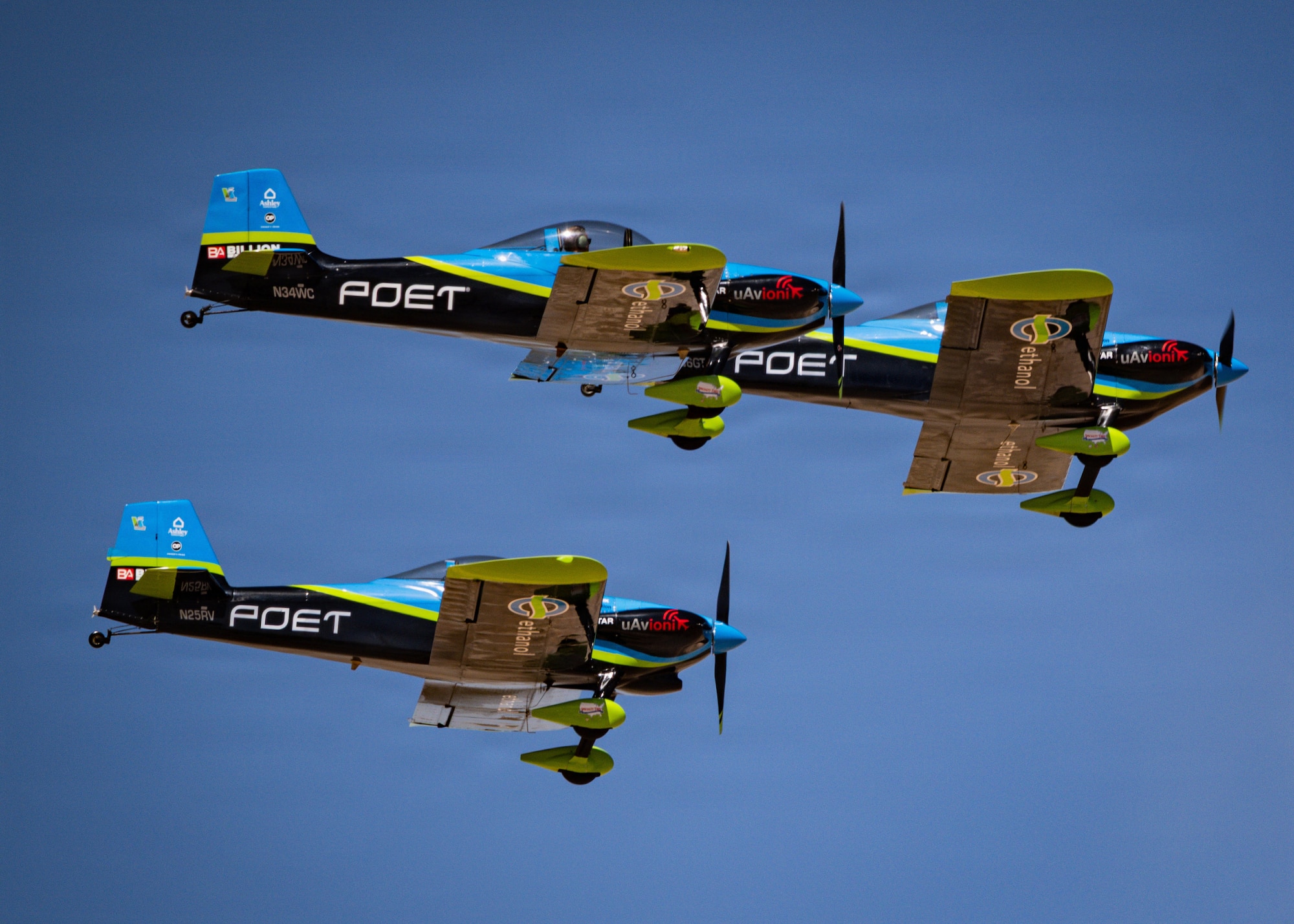 The Vanguard Squadron performs a formation pass.